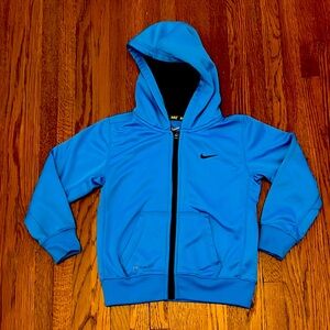 Nike Blue Zipper Hoodie Therma-Fit Boys Size 4T EUC